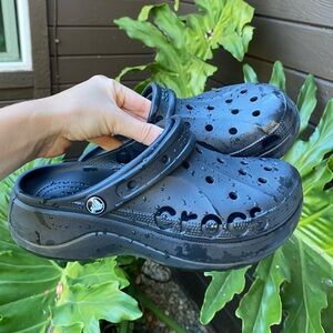 Platform Black Crocs Like New